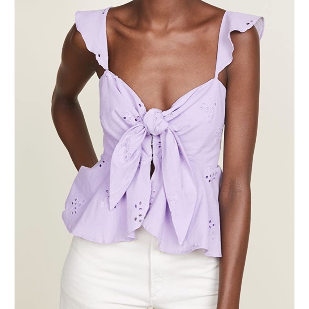 Wayf Lilac Pomezia Knotted Top - Small